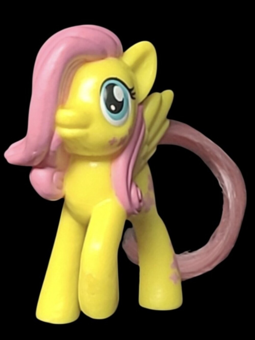 My Little Pony "Fluttershy" Collectible Figure Brushable Tail-3"Tall